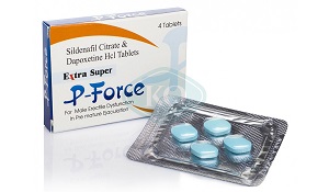 Extra Super P-Force / Viagra + Dapoxetine - 4 бр. хапчета по 200 мг
